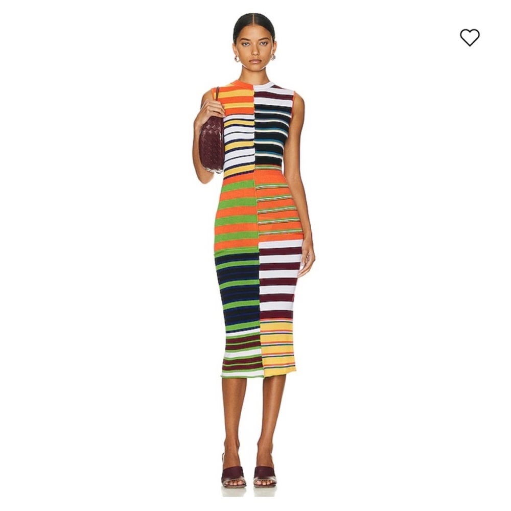 Flaw $1,100 Marni Italian size 36 - Us size 0 - knit midi dress 100% virgin wool